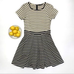 Tibi Horatio Stripe Knit Pleated Dress